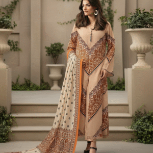 2pc Digital Printed winter Dress for women (Unstitched)