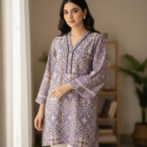 2pc Digital Printed Winter Doriya Dress for Women (Unstitched)