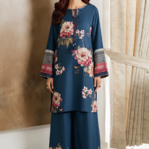 2pc Stylish Digital Printed Dress for Women (Unstitched)