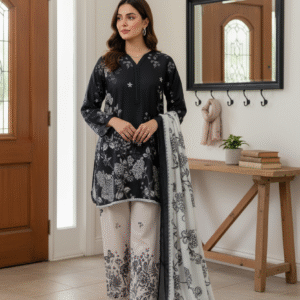 3pc Unique Digital printed dress for women (Unstitched)