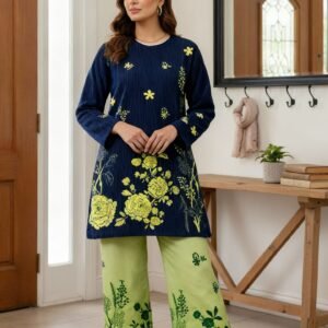 2pc Digital Printed Winter Dress for women (Unstitched)