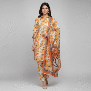 3pc Digital Printed Karandi dress for Women (Unstitched)