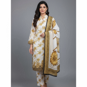 3pc Digital Printed Karandi Dress for Women (Unstitched)