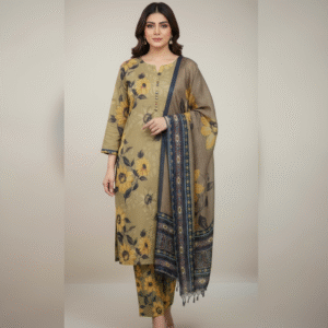 3pc Digital prinetd dress for women (Unstitched)