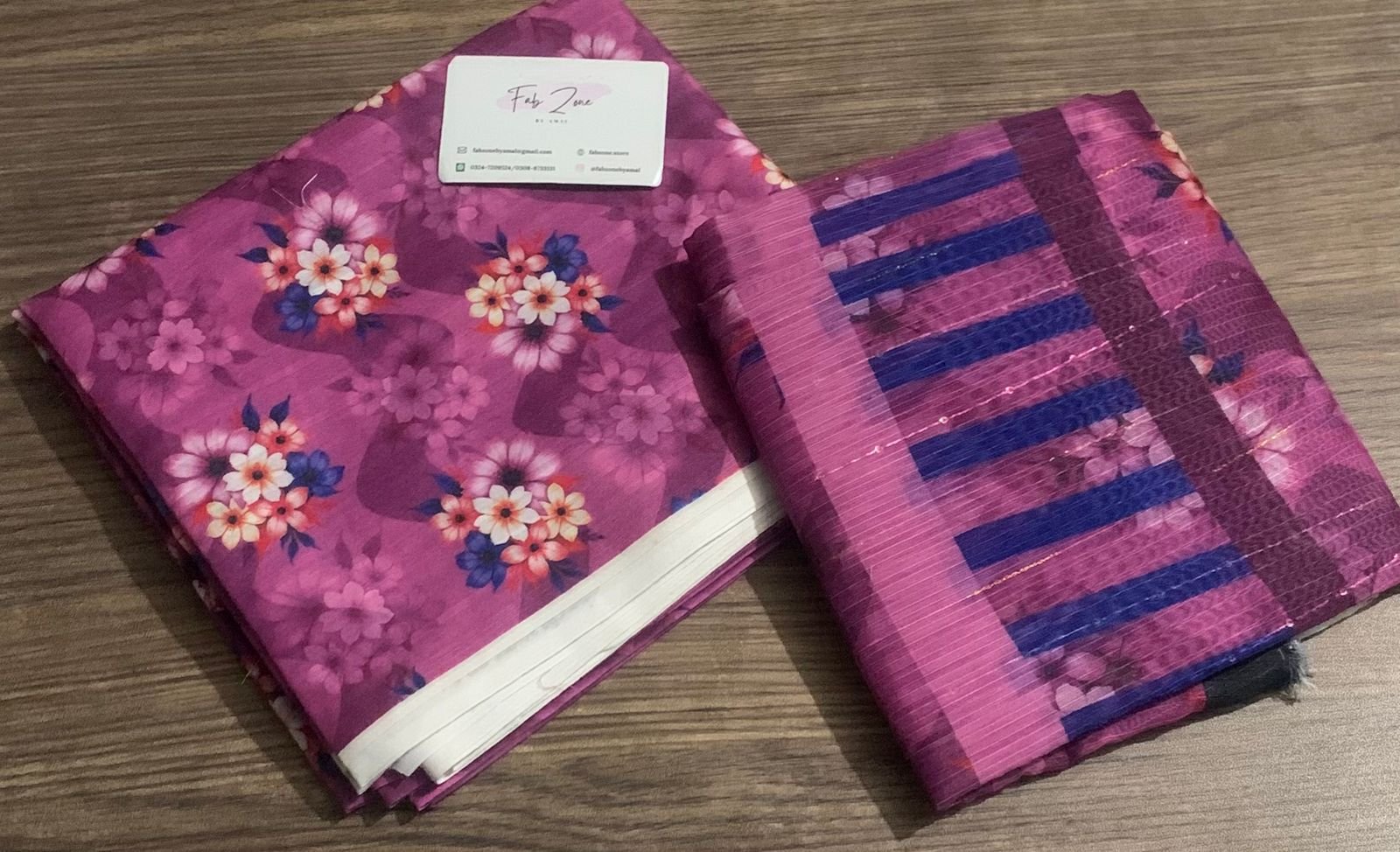 3pc Digital Printed lawn dress (unstitched) - Image 4