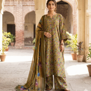 3pc Digital Printed lawn dress (unstitched)