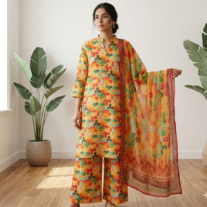 3pc Digital Printed lawn dress (unstitched)