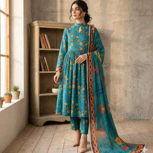 3pc Digital Printed lawn dress (unstitched)