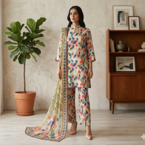 3pc Digital Printed lawn dress (unstitched)