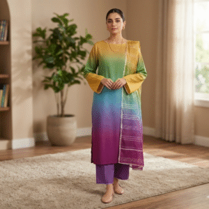 3pc Digital Printed lawn dress (unstitched)