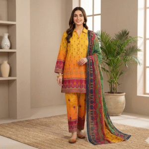 3pc Digital Printed lawn dress (unstitched)