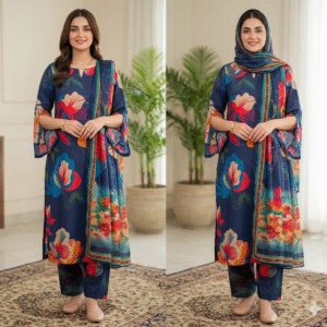 3pc Digital Printed lawn dress (unstitched)