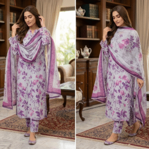 3pc Digital Printed lawn dress (unstitched)