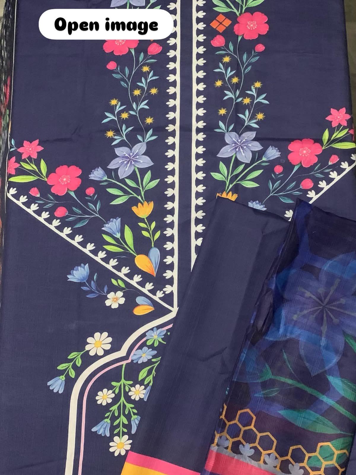 3pc Digital Printed Co-ord set (unstitched) - Image 5
