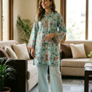 Sky Blue 2pc Suit for Winter | Fab Zone by Amal